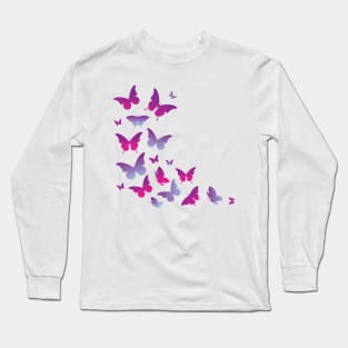 Butterfly - Pink Butterflies Long Sleeve T-Shirt